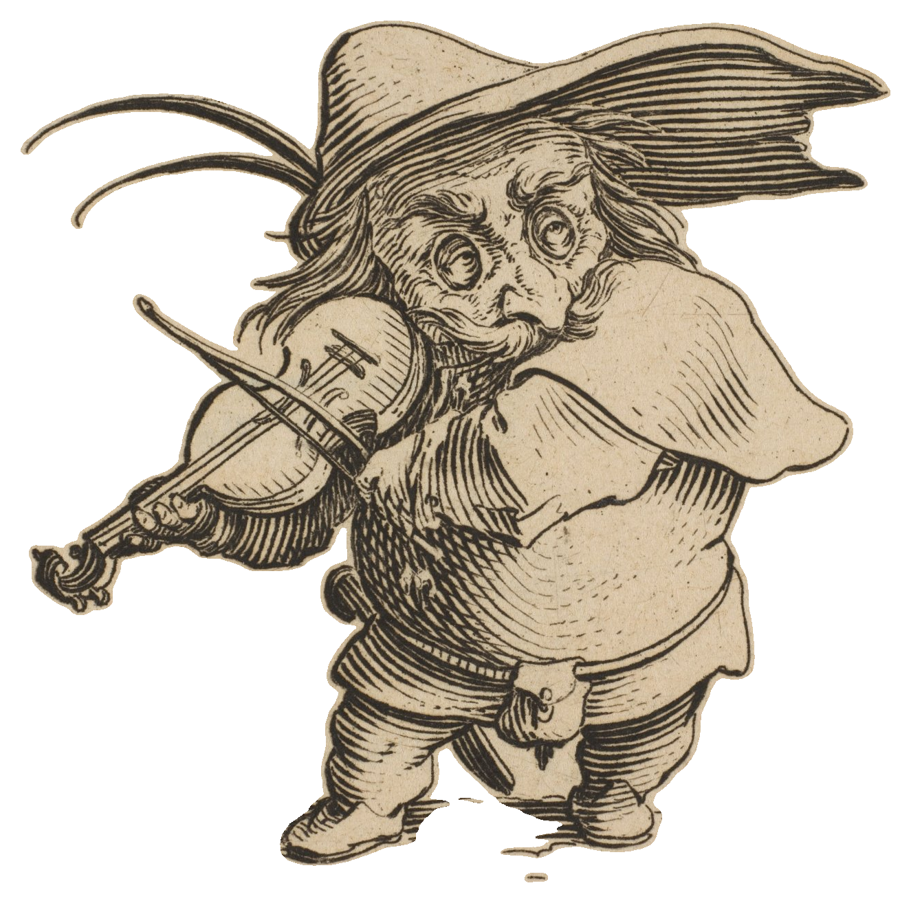 Le Joueur de Violon — Jacques Callot, c. 1622